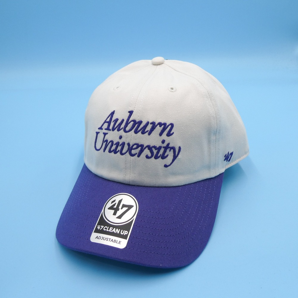 '47 Clean Up Hat Mens One Size Auburn University Tigers White Purple Cotton Cap